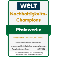 Auszeichnung Nachhaltigkeitschampion 2024